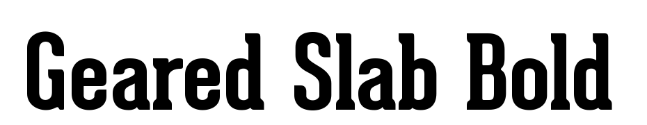 Geared Slab Bold Yazı tipi ücretsiz indir